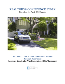 realtors&reg; confidence index - National Association of Realtors
