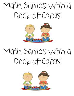Math Games with a Deck of Cards