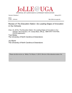 Review of The Education Nation: Six Leading Edges of
