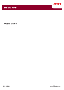 MB290 User Guide ae 59313801.book - OKI Support