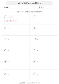 Write in Expanded Form