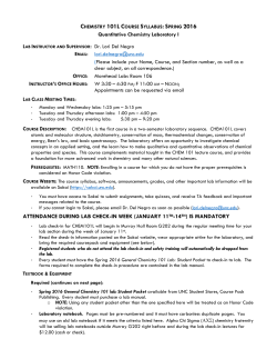 attendance during lab check-in week (january 11th
