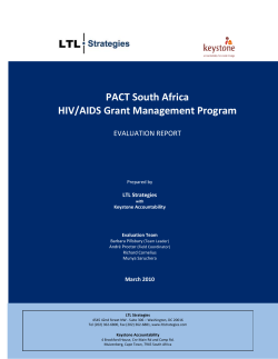 PACT South Africa HIV/AIDS Grant Management