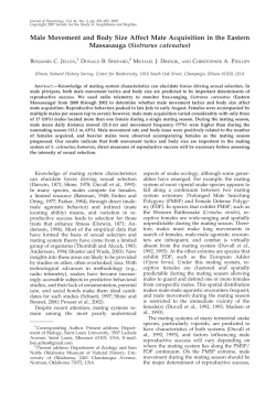 Male Movement and Body Size Affect Mate Acquisition in the