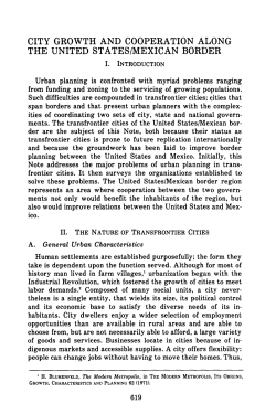 City Growth and Cooperation along the United States/Mexican Border