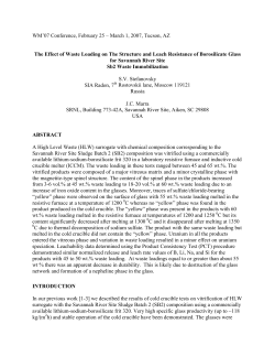 The Effect of Waste Loading on the Structure and Leach Resistance