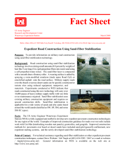 Expedient Road Construction Using Sand
