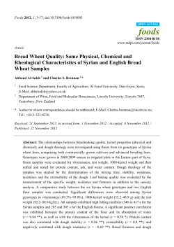 Bread Wheat Quality
