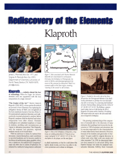 Klaproth - UNT Chemistry