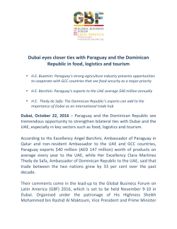 Dubai eyes closer ties with Paraguay and the Dominican Republic