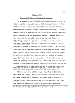 Chapter XIII Masefield `s Place in English literature As a narrative