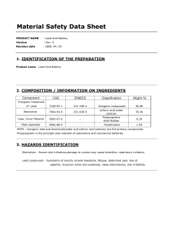 Material Safety Data Sheet