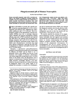Phagolysosomal pH of Human Neutrophils