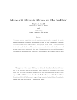 Inference with Difference in Differences and Other Panel