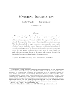 Matching Information