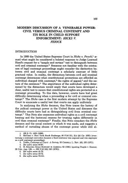 Modern Discussion of a Venerable Power: Civil Versus Criminal