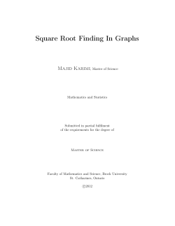 Square Root Finding In Graphs
