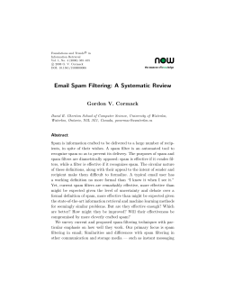 Email Spam Filtering: A Systematic Review