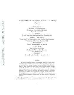 The geometry of Minkowski spaces-