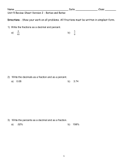 Unit 5 Review Sheet Version 2