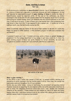 Game ranching in Kenya