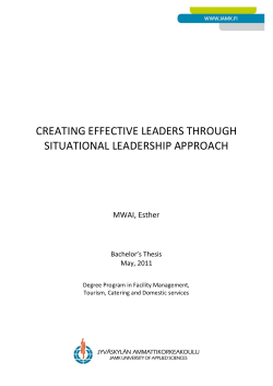 creating effective leaders through situational leadership