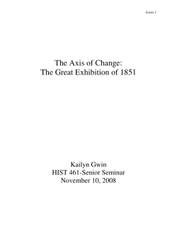 The Axis of Change: The Great Exhibition of 1851