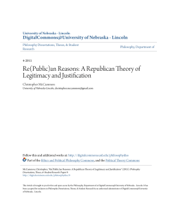 A Republican Theory of Legitimacy and Justification