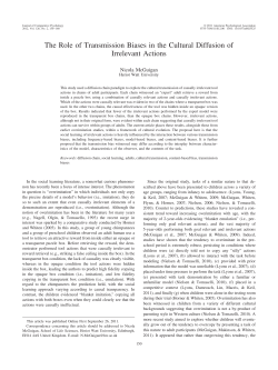 The Role of Transmission Biases in the Cultural Diffusion of