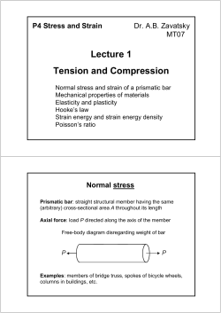 Lecture 1 Tension and Compression