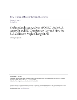 Shifting Sands: An Analysis of OPEC Under U.S. Antitrust and EU