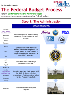 The Federal Budget Process
