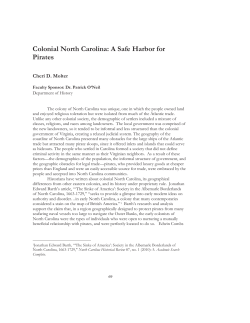 Colonial North Carolina: A Safe Harbor for Pirates
