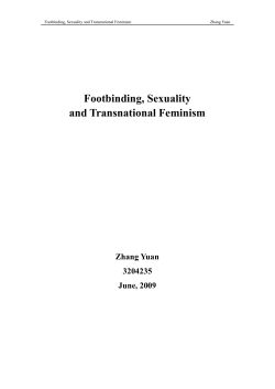 Footbinding, Sexuality and Transnational Feminism