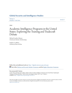 Academic Intelligence Programs in the United States: Exploring the