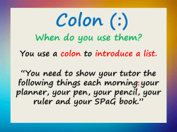 SPaG Focus 5 Colon and&hellip;