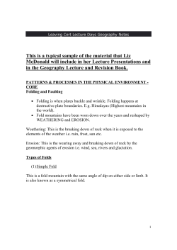Folding and Faulting - Leaving Cert Revision