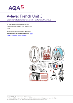 A-level French Unit 3