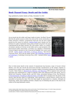 Book Channel Essay: Death and the Gothic - H-Net