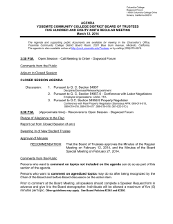 Board of Trustees Agenda and Minutes, Hiring of Vice President of