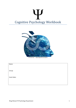 Cognitive Psychology Workbook