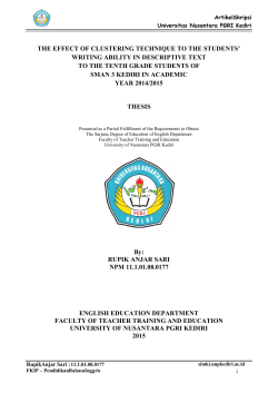 the effect of clustering technique to the students