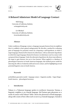 A Relaxed Admixture Model of Language Contact