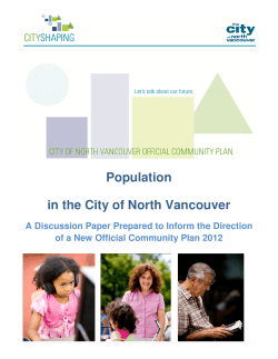 Population in the City of North Vancouver