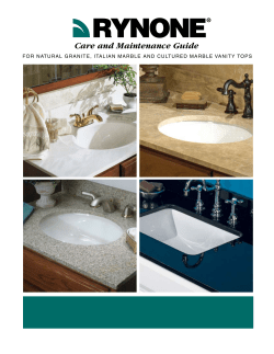 Care And Maintenance Guide - Granite
