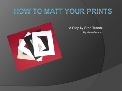 How to Matt Your Prints