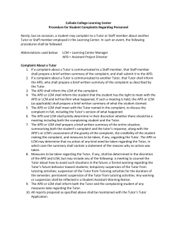 Cañada College Learning Center Procedure for