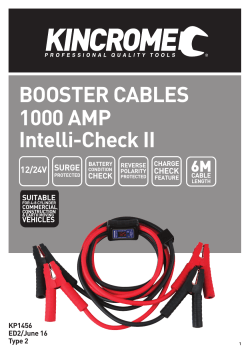 BOOSTER CABLES 1000 AMP Intelli-Check II