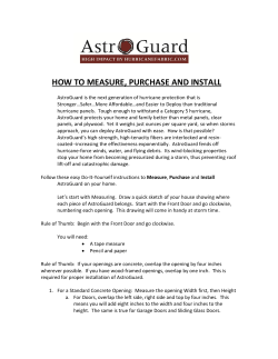 Measure, Purchase and Install