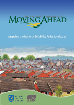 Moving Ahead &ndash; Mapping the National Disability Policy Landscape
